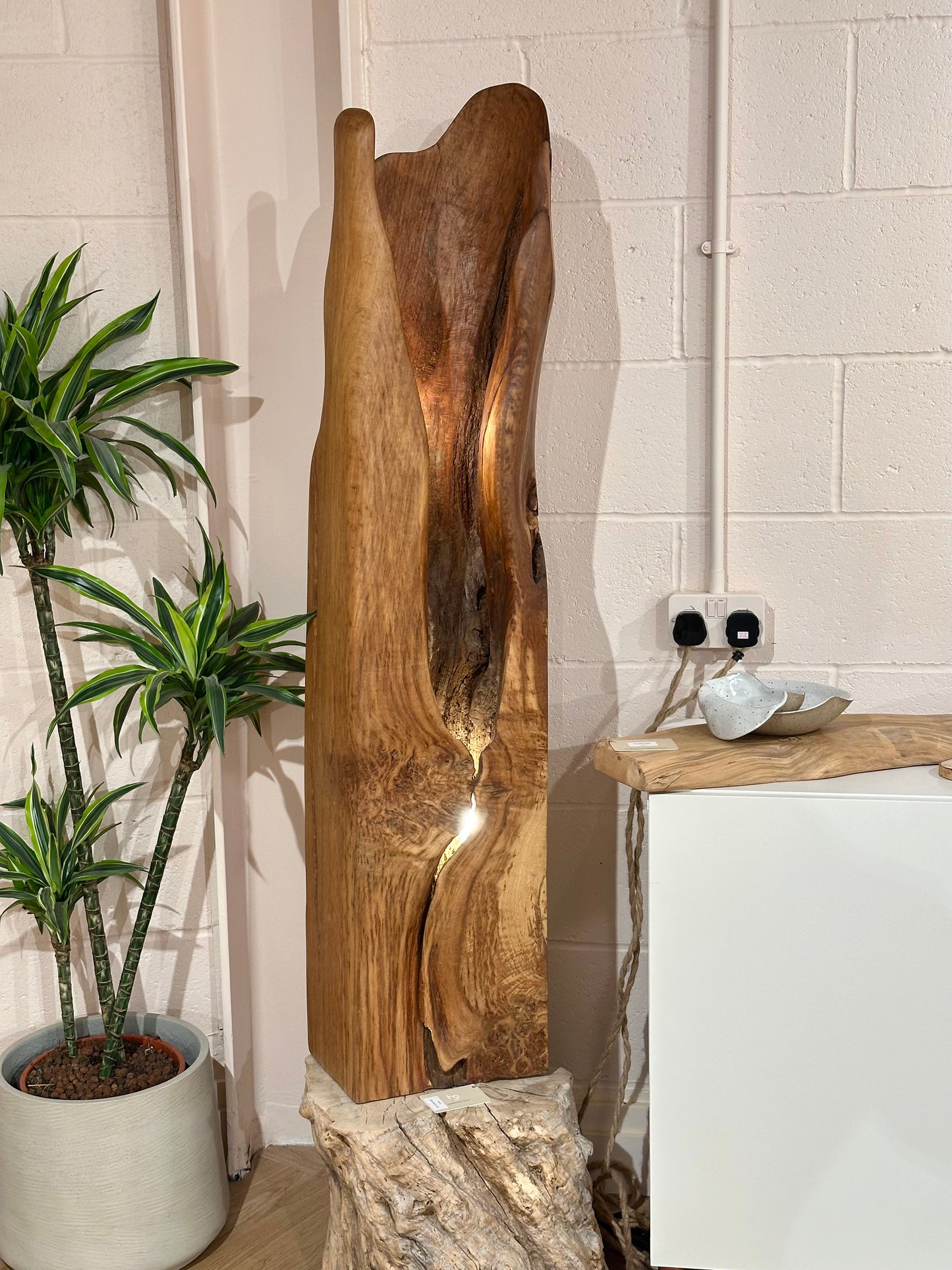 High standing oak light