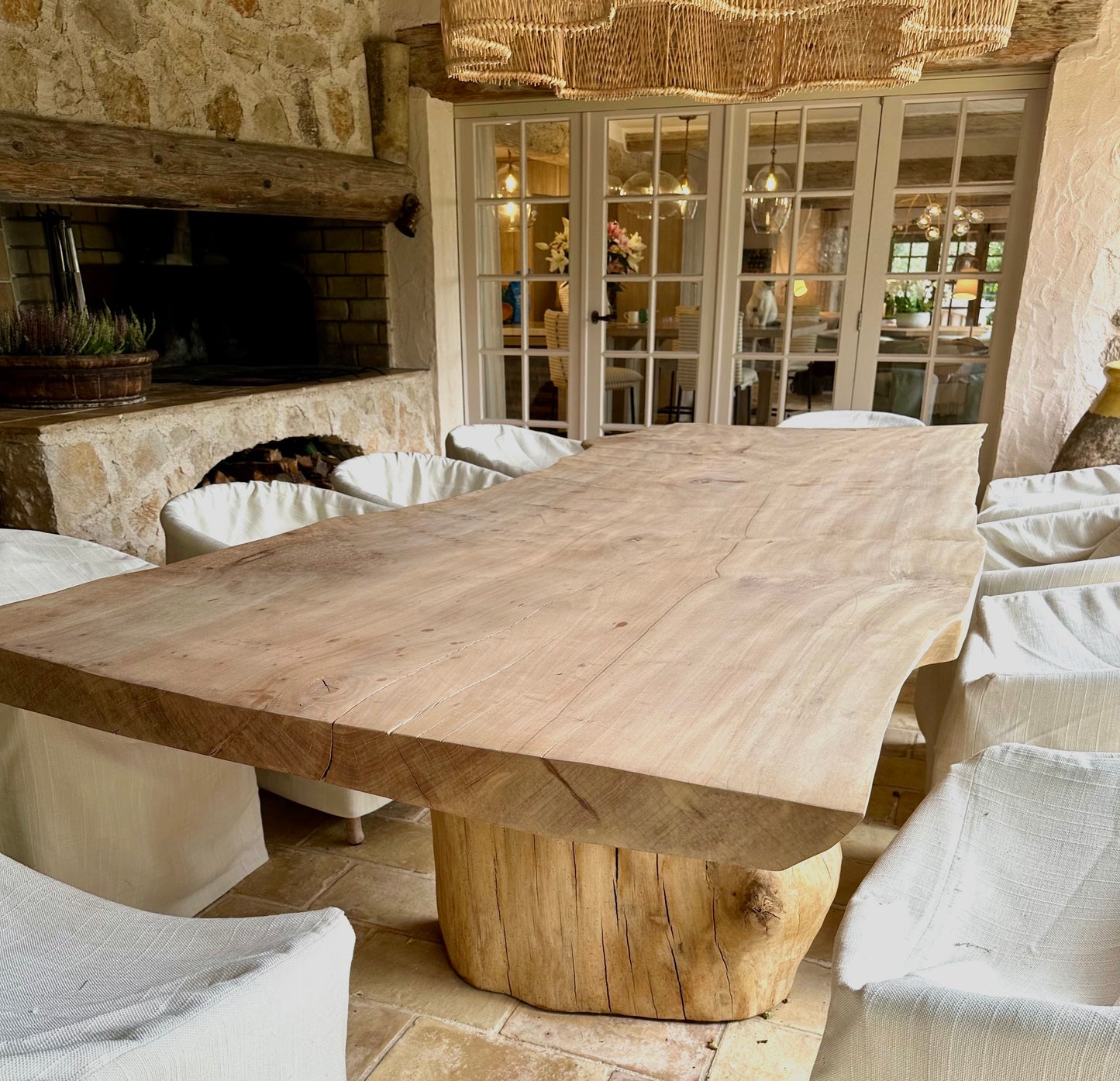 Outdoor dining table