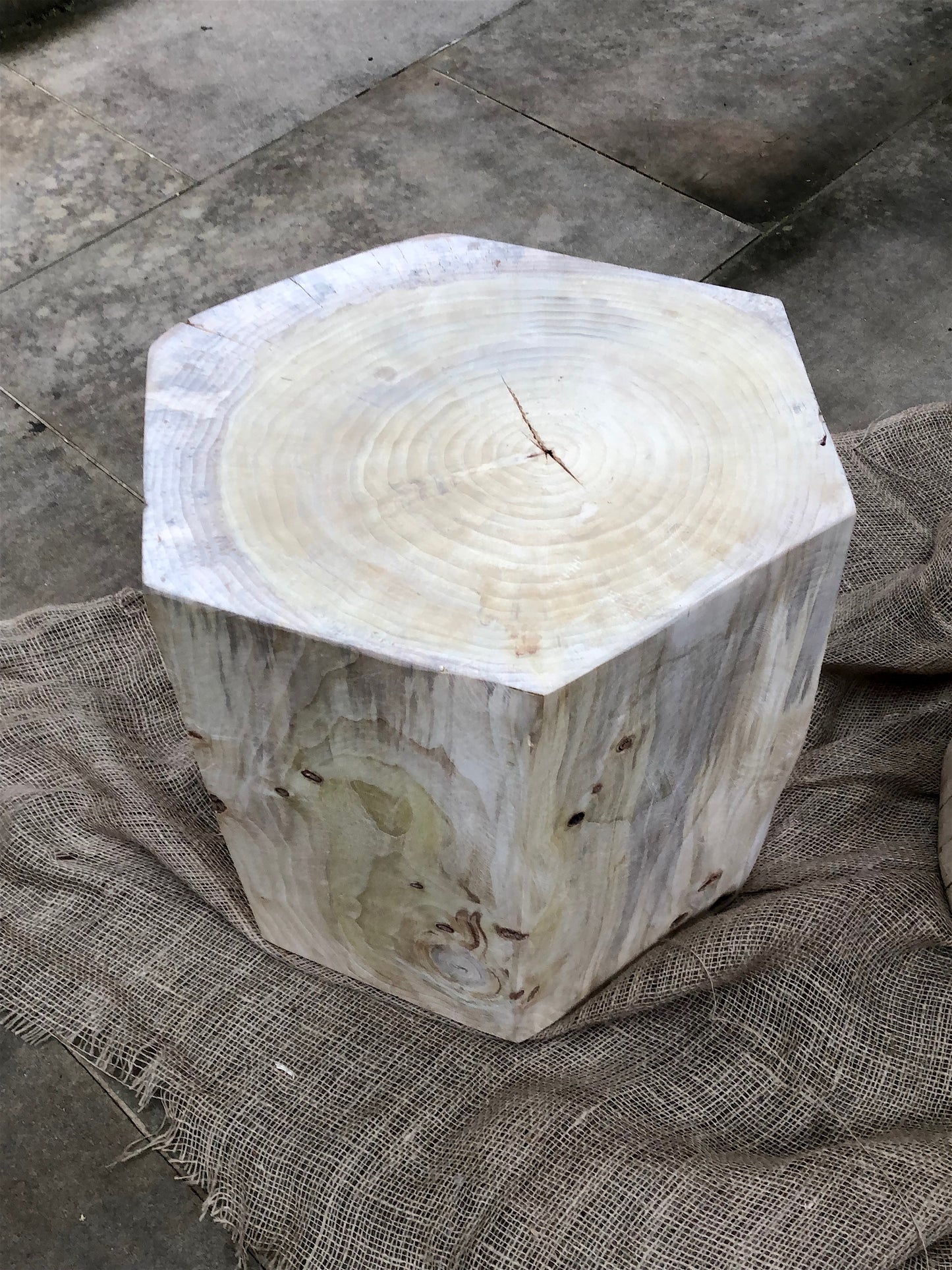 Hexagon Side Table and Seat