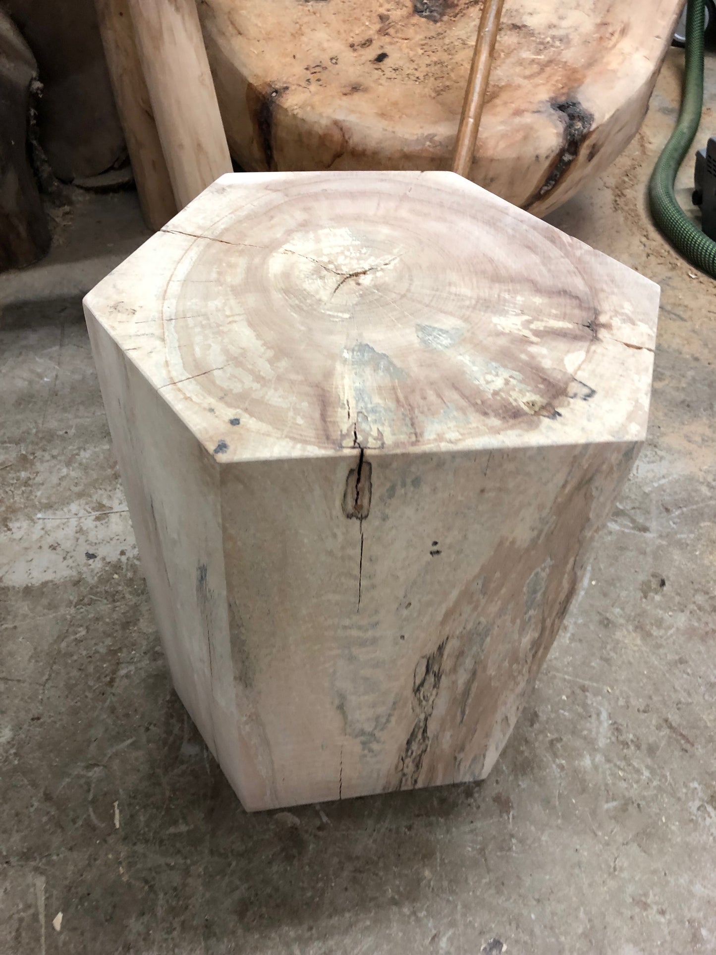 Hexagon Side Table and Seat