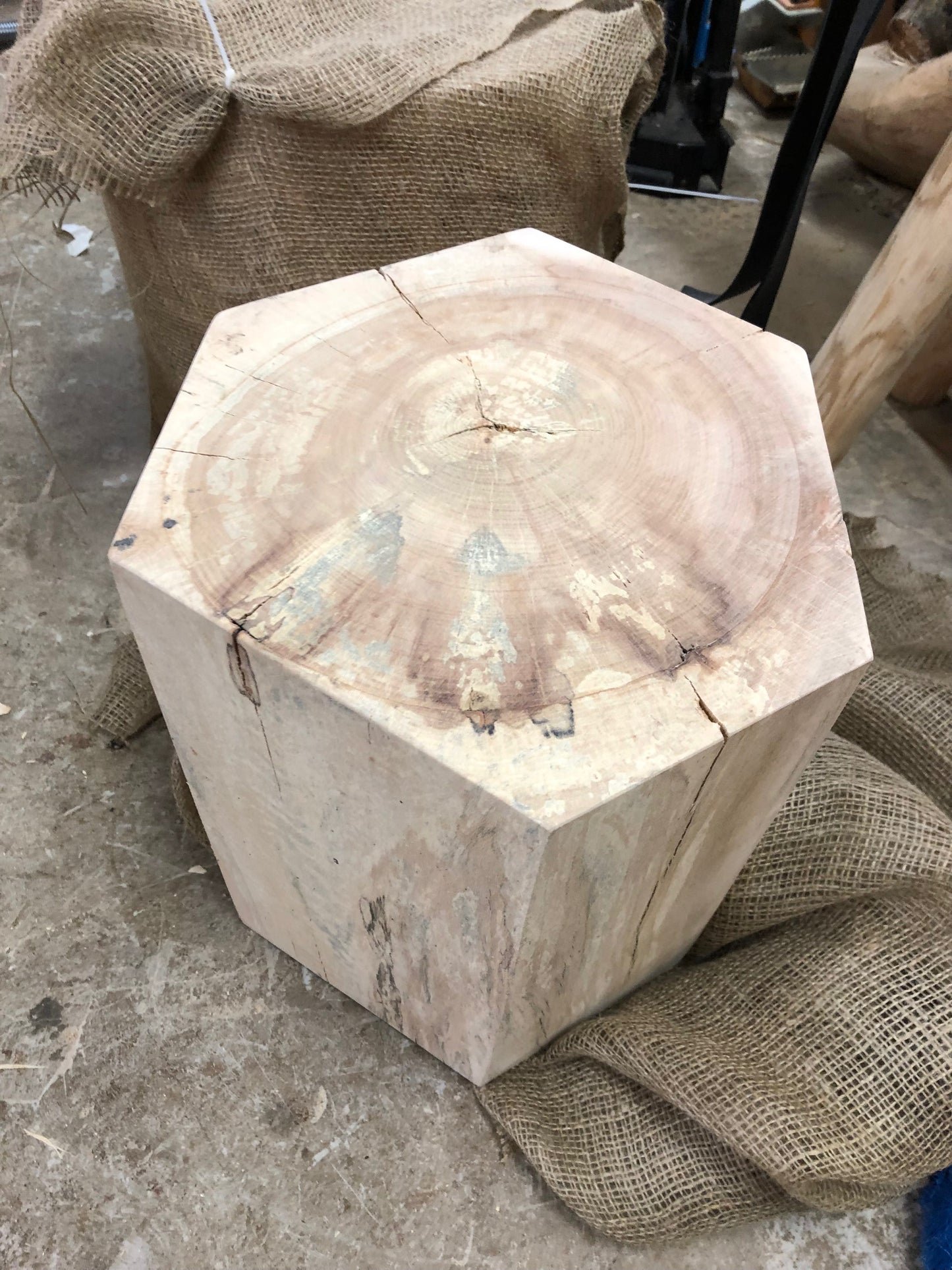 Hexagon Side Table and Seat