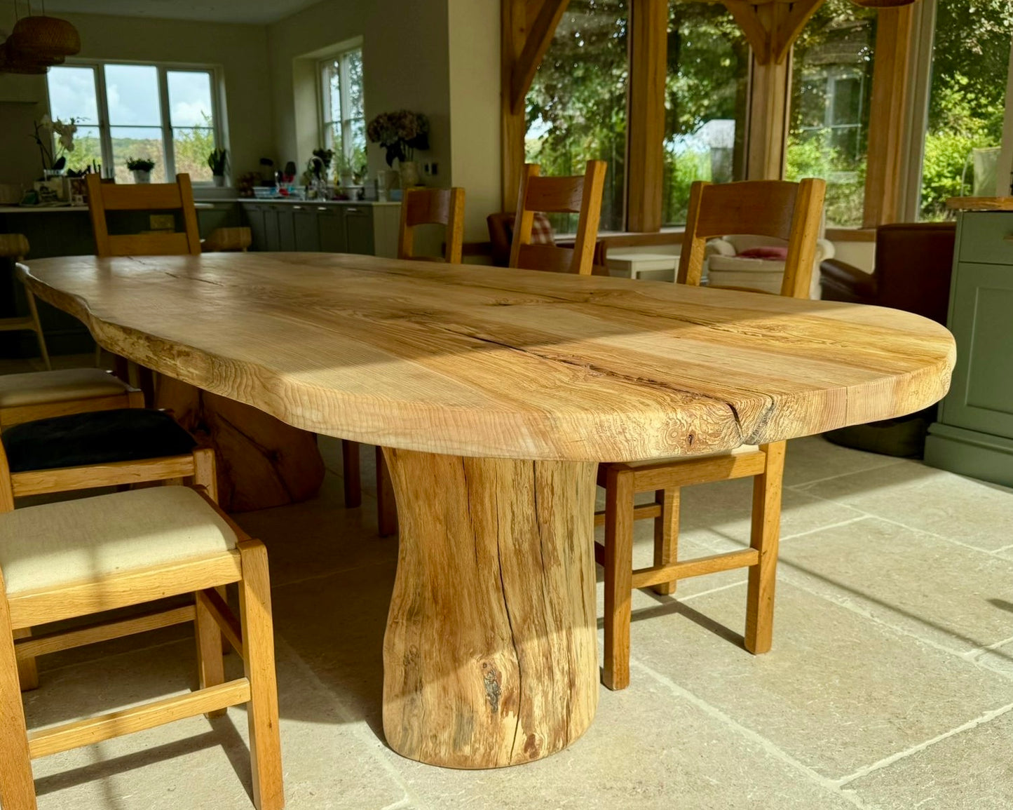 Ash live edge dining table