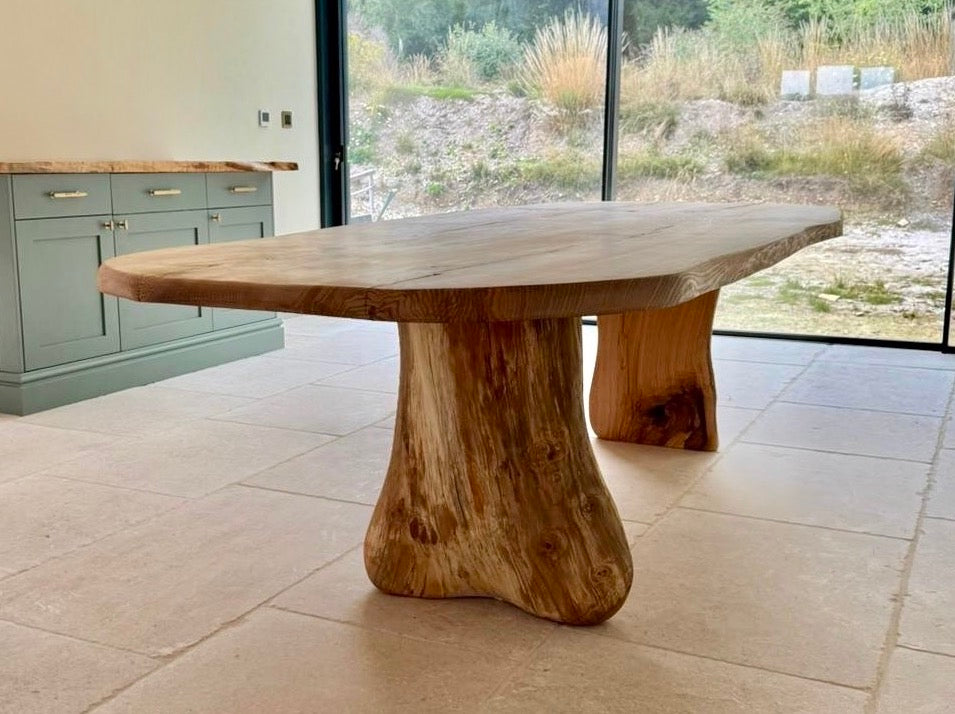 Ash live edge dining table