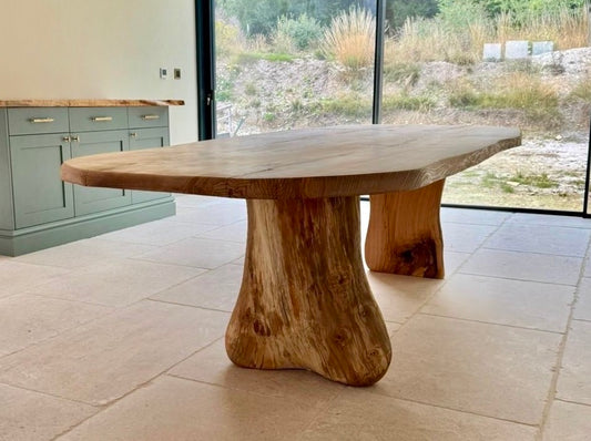 Ash live edge dining table