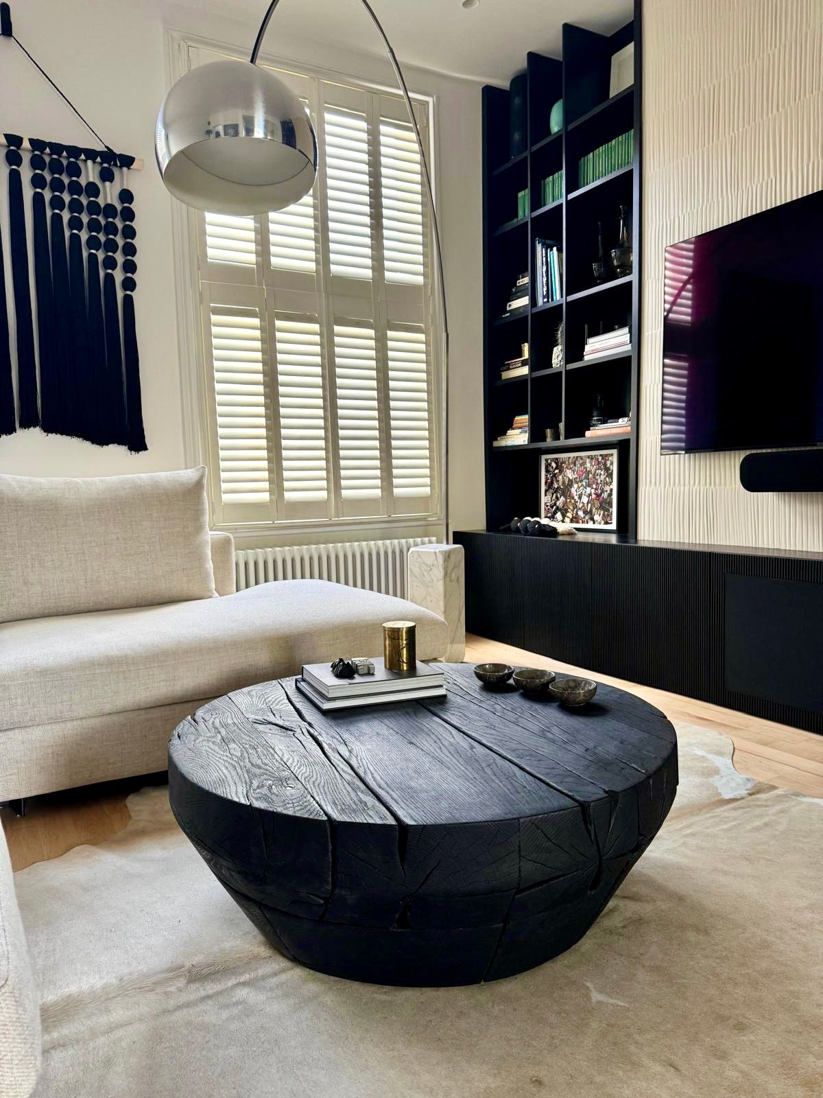 Charred coffee table