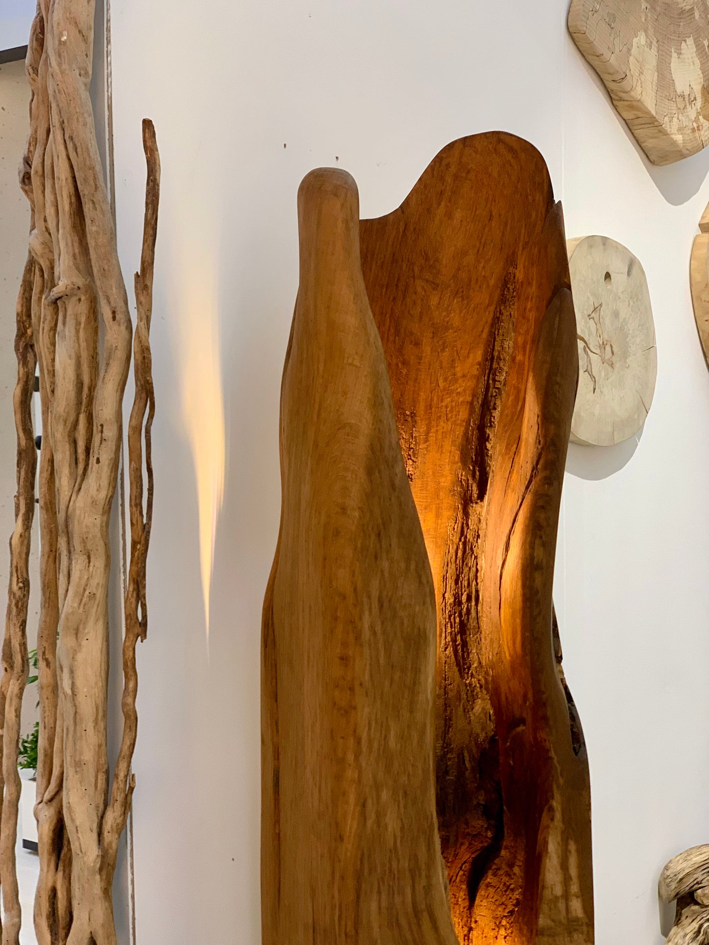 High standing oak light
