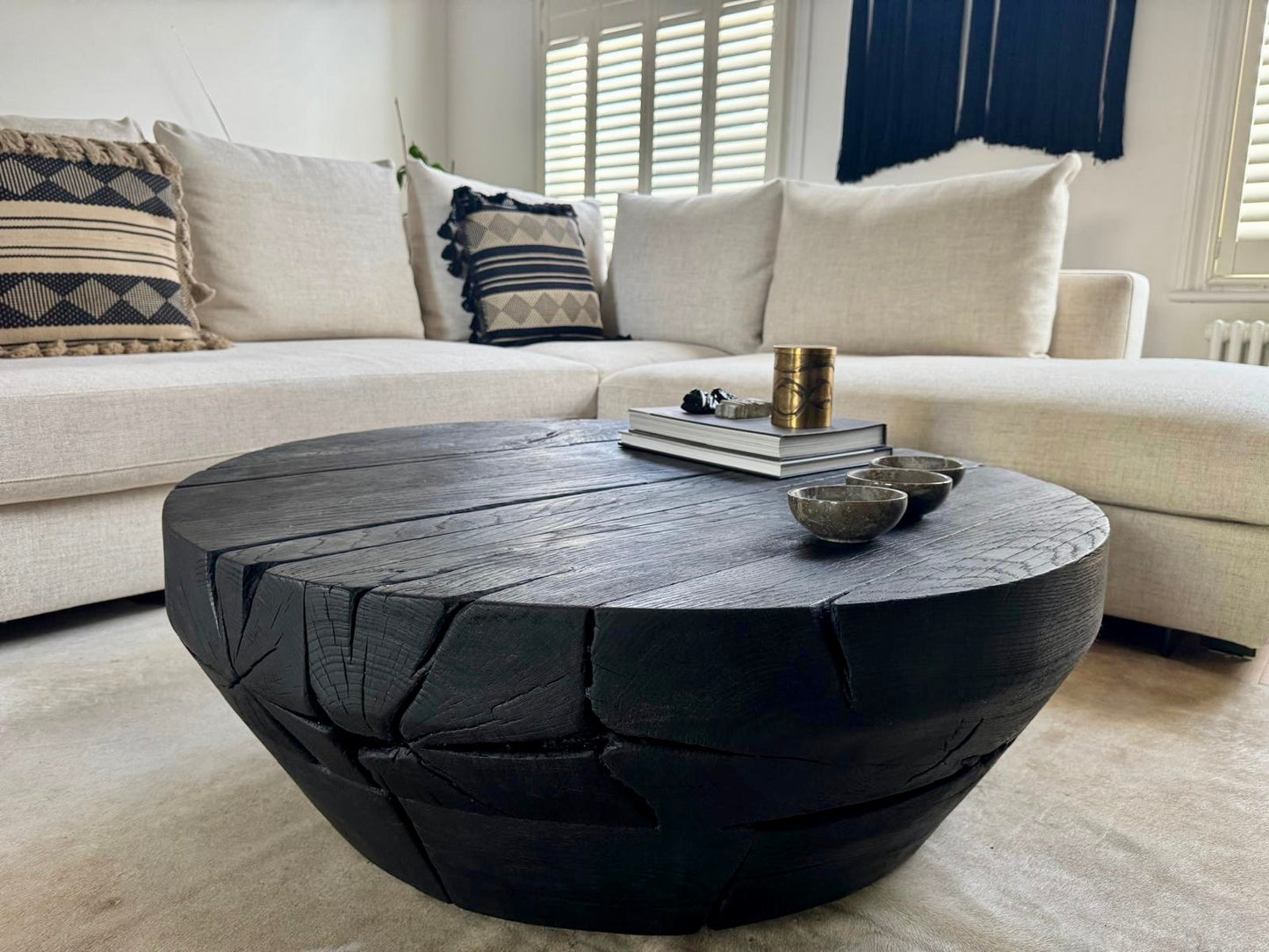 Charred coffee table