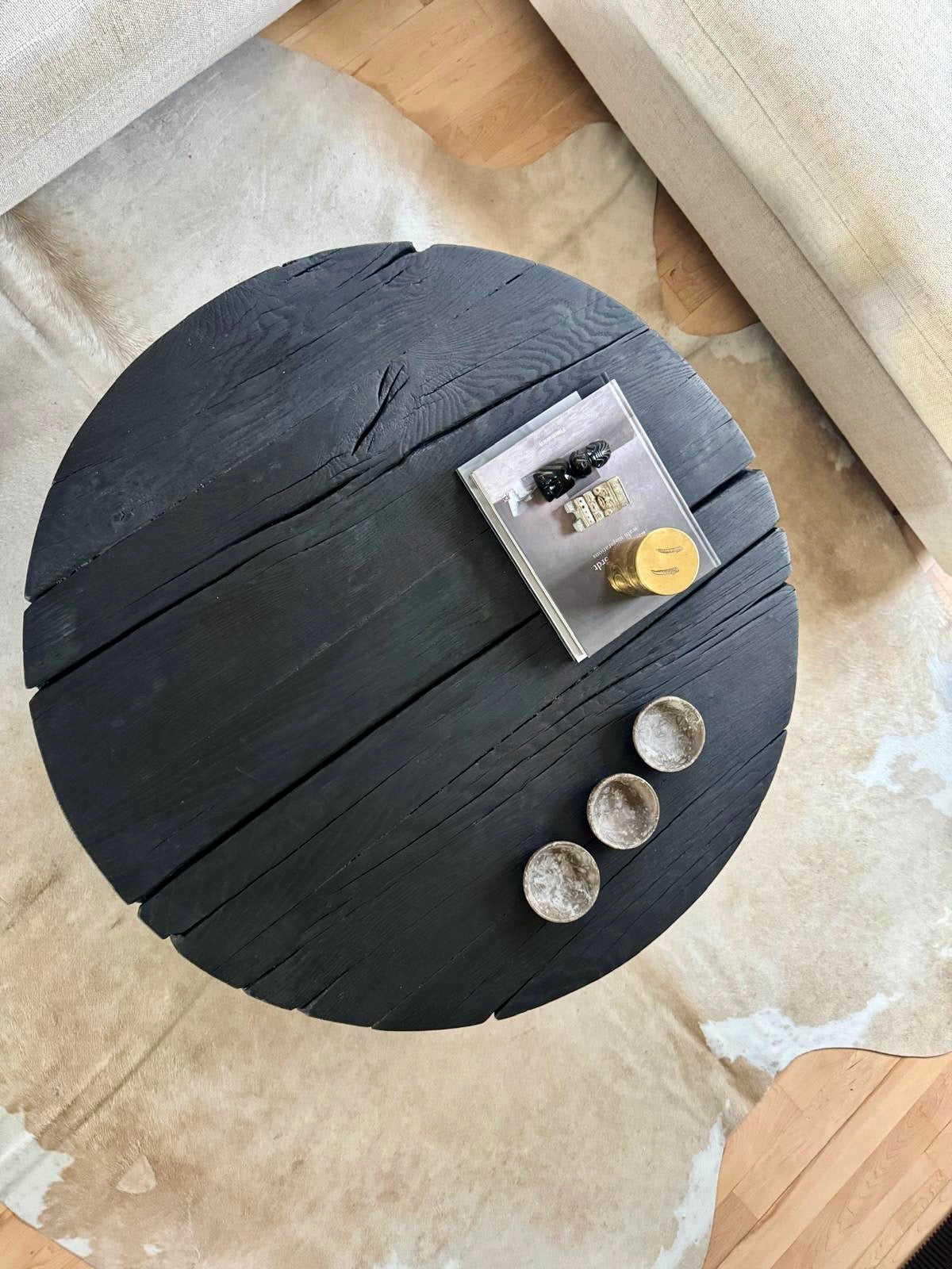 Charred coffee table