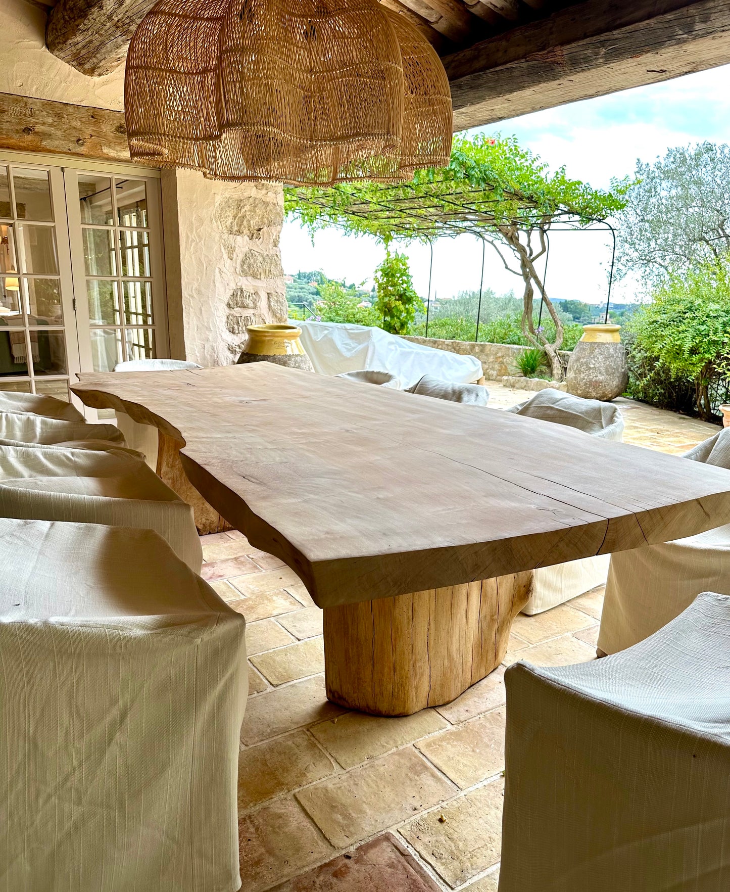 Outdoor dining table