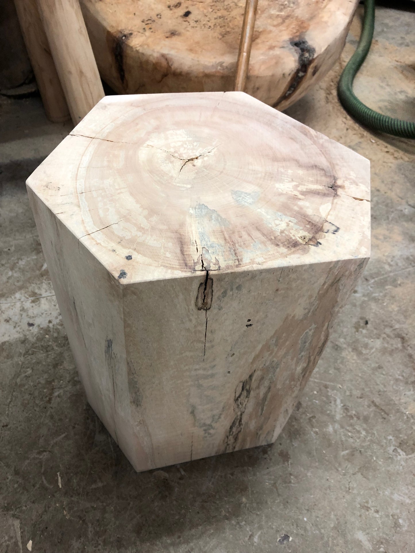 Hexagon Side Table and Seat