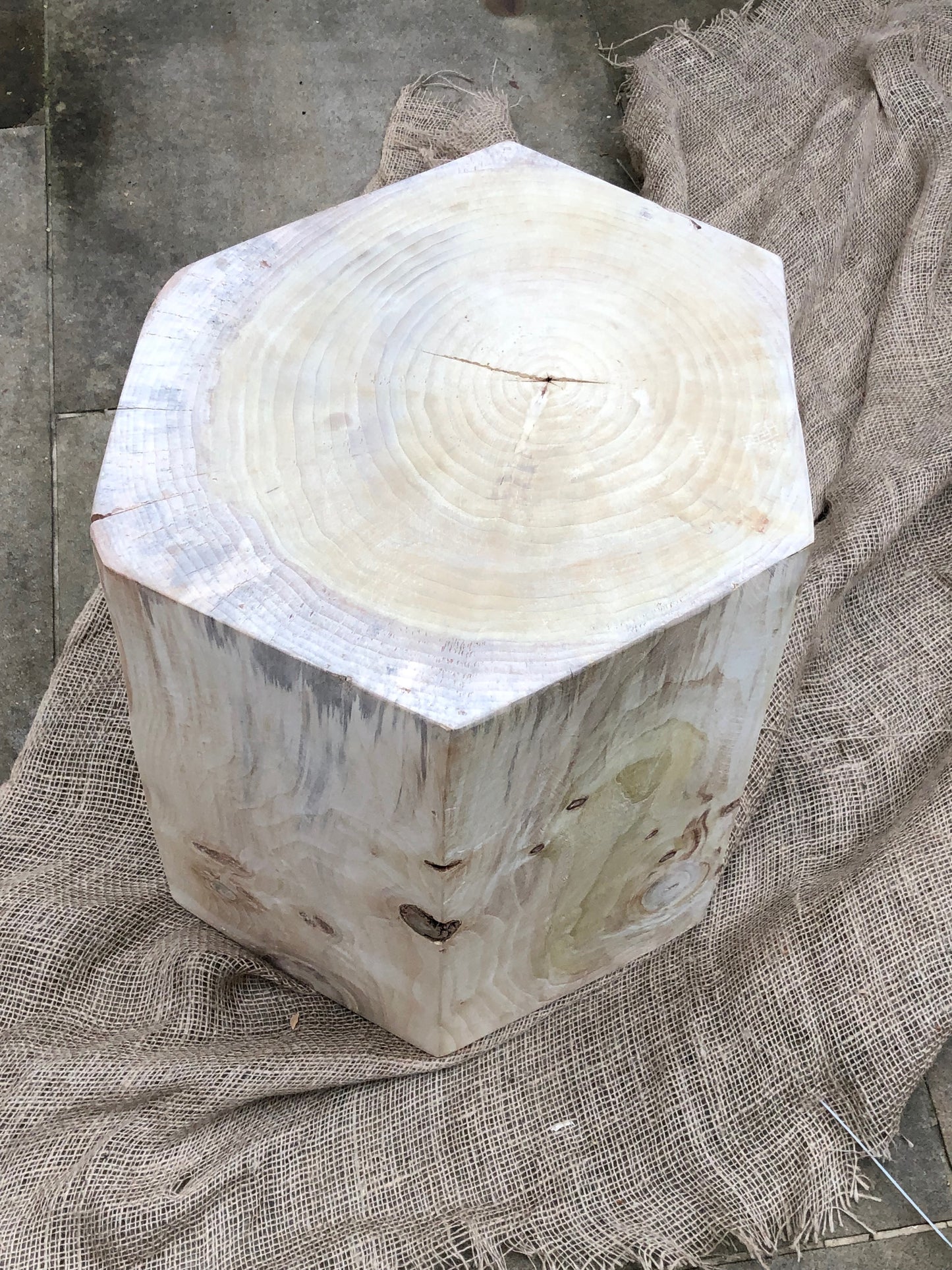 Hexagon Side Table and Seat