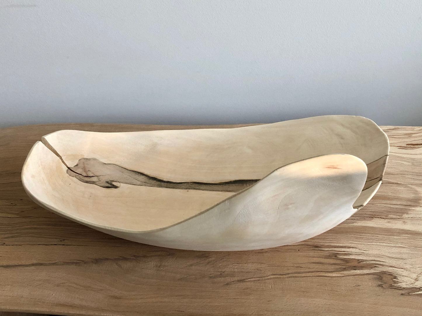 Spalted Lime Sculpture Bowl