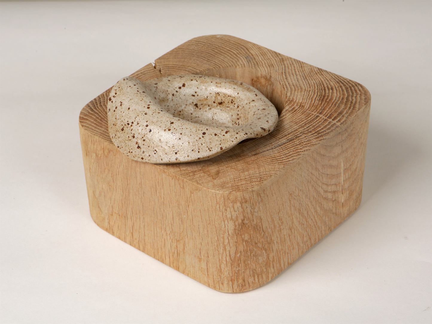 Oak Bowl With Ceramic Insert