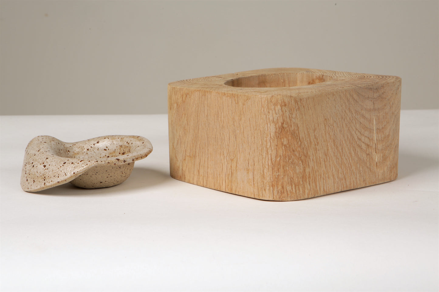 Oak Bowl With Ceramic Insert